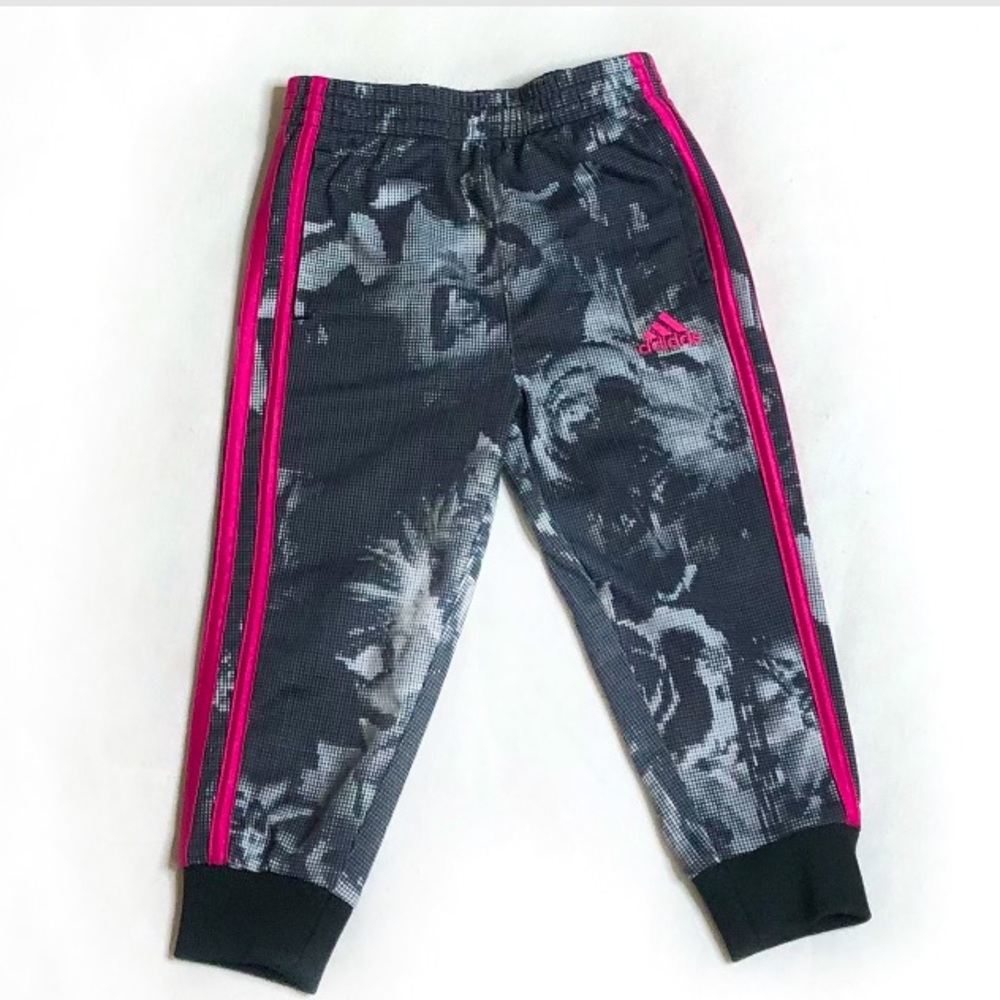 Adidas Gray/Pink Toddler Joggers size 2T
